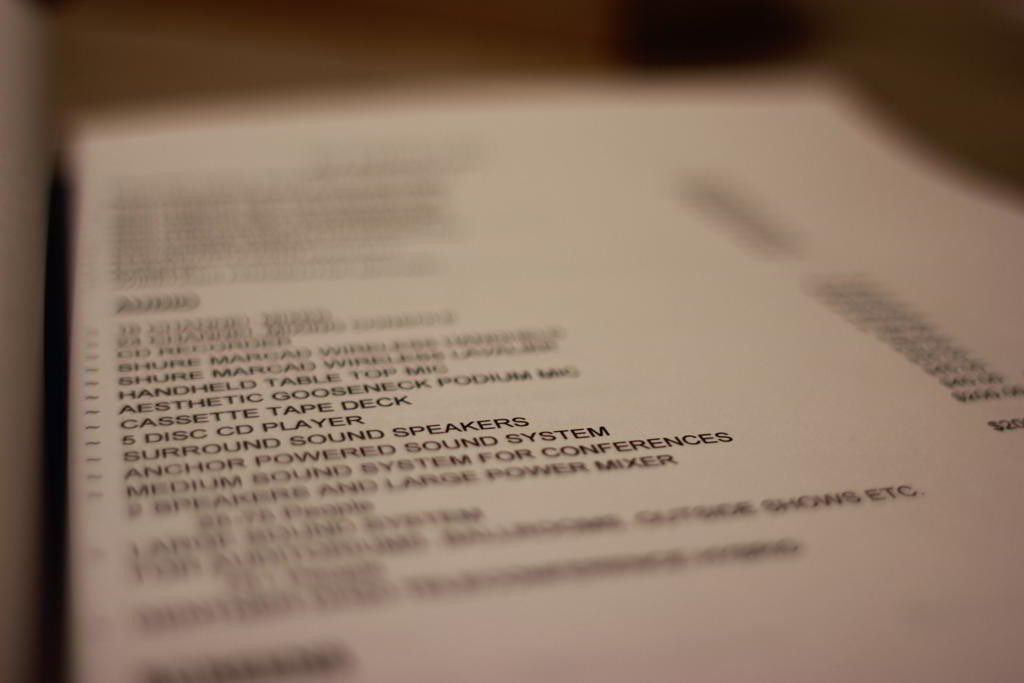 equipment rental price list, itemized pricing, price list, price sheet, pricelist