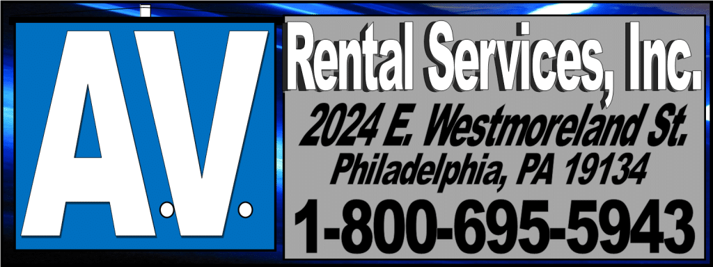 avrs, av rentals, audio rental, video rentals, philadelphia, westmoreland, 8006955943